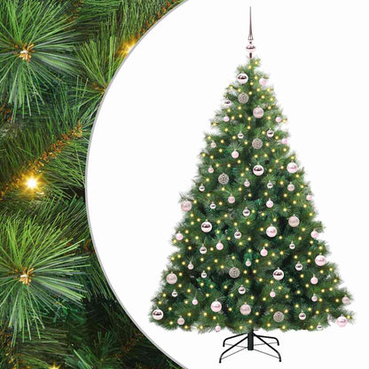 vidaXL Artificial Christmas Tree with 300 LEDs Green 180 cm PE and PVC - 52317