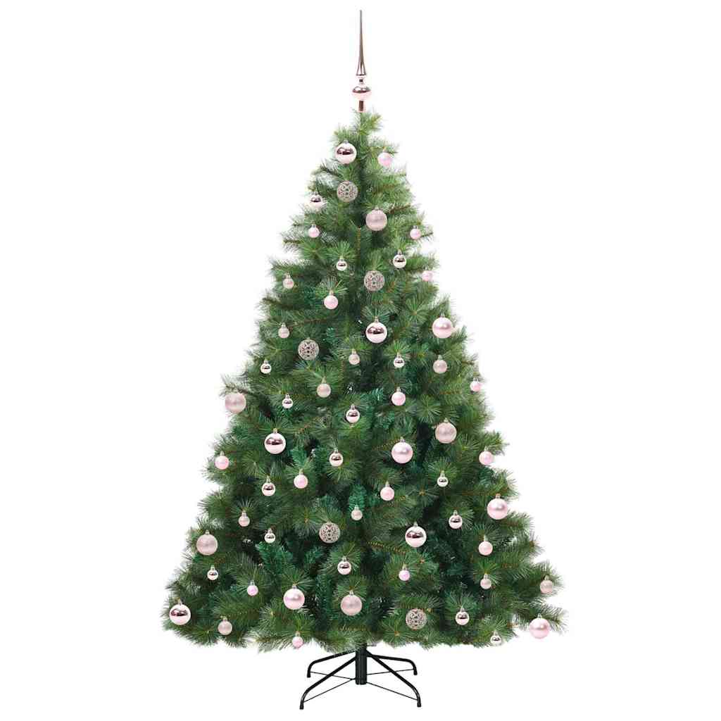vidaXL Artificial Christmas Tree with 300 LEDs Green 180 cm PE and PVC - 52317