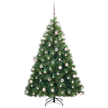 vidaXL Artificial Christmas Tree with 300 LEDs Green 180 cm PE and PVC - 52317