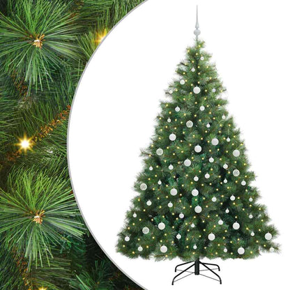 vidaXL Artificial Christmas Tree with 300 LEDs Green 180 cm PE and PVC - 52330