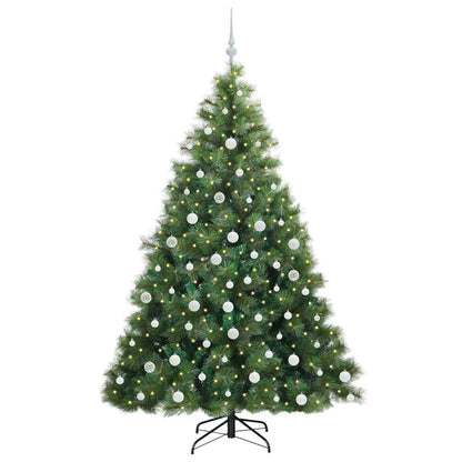 vidaXL Artificial Christmas Tree with 300 LEDs Green 180 cm PE and PVC - 52330
