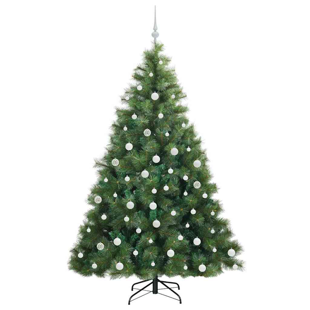 vidaXL Artificial Christmas Tree with 300 LEDs Green 180 cm PE and PVC - 52330