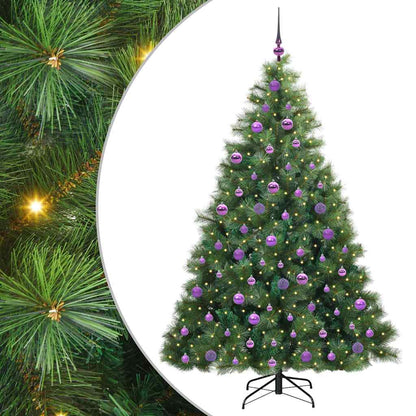 vidaXL Artificial Christmas Tree with 300 LEDs Green 180 cm PE and PVC - 52337