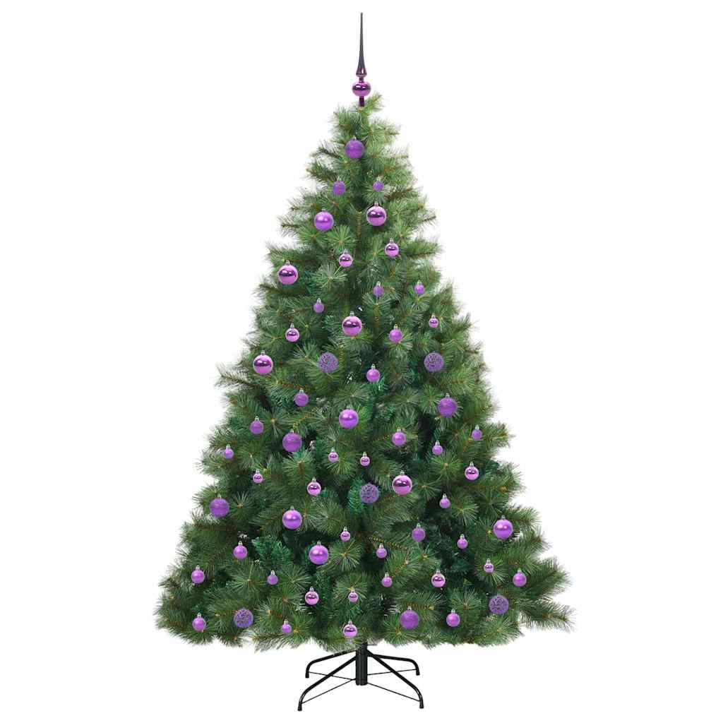 vidaXL Artificial Christmas Tree with 300 LEDs Green 180 cm PE and PVC - 52337