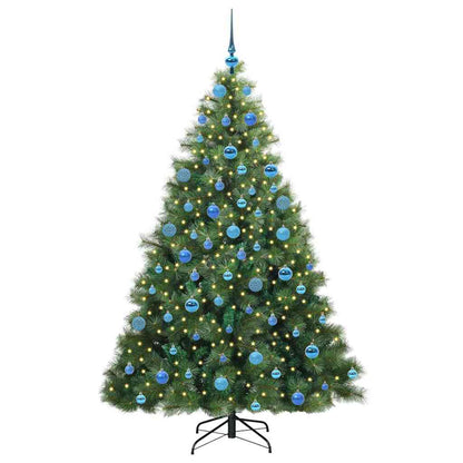 vidaXL Artificial Christmas Tree with 300 LEDs Green 180 cm PE and PVC - 52348