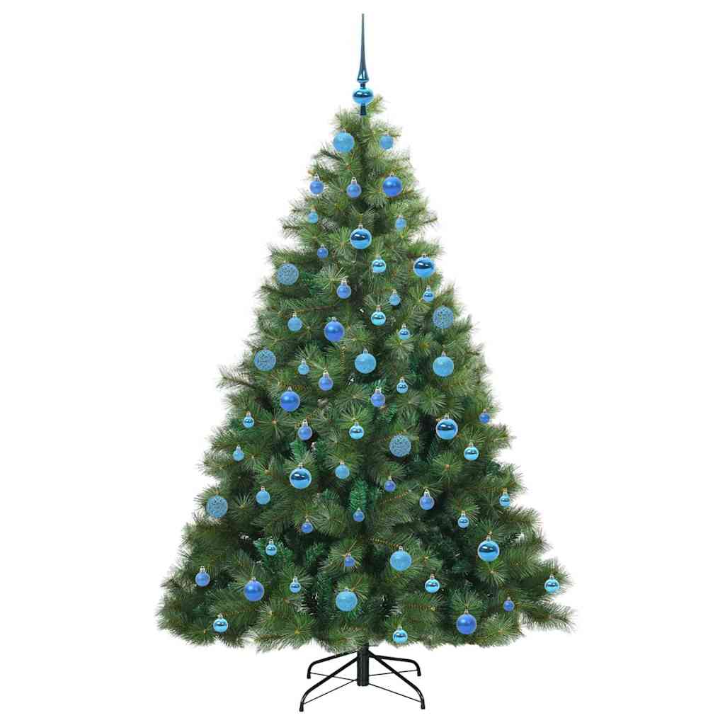 vidaXL Artificial Christmas Tree with 300 LEDs Green 180 cm PE and PVC - 52348