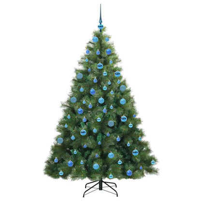 vidaXL Artificial Christmas Tree with 300 LEDs Green 180 cm PE and PVC - 52348