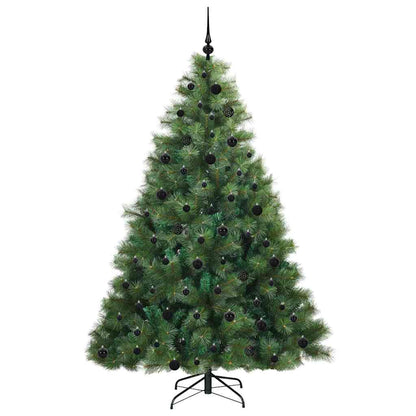 vidaXL Artificial Christmas Tree with 300 LEDs Green 210 cm PE and PVC - 52355