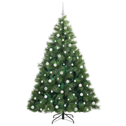 vidaXL Artificial Christmas Tree with 300 LEDs Green 210 cm PE and PVC - 52370