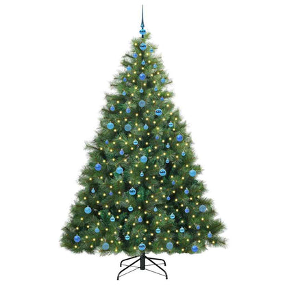 vidaXL Artificial Christmas Tree with 300 LEDs Green 210 cm PE and PVC - 52380