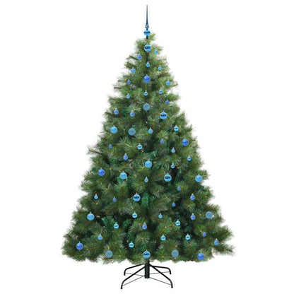 vidaXL Artificial Christmas Tree with 300 LEDs Green 210 cm PE and PVC - 52380