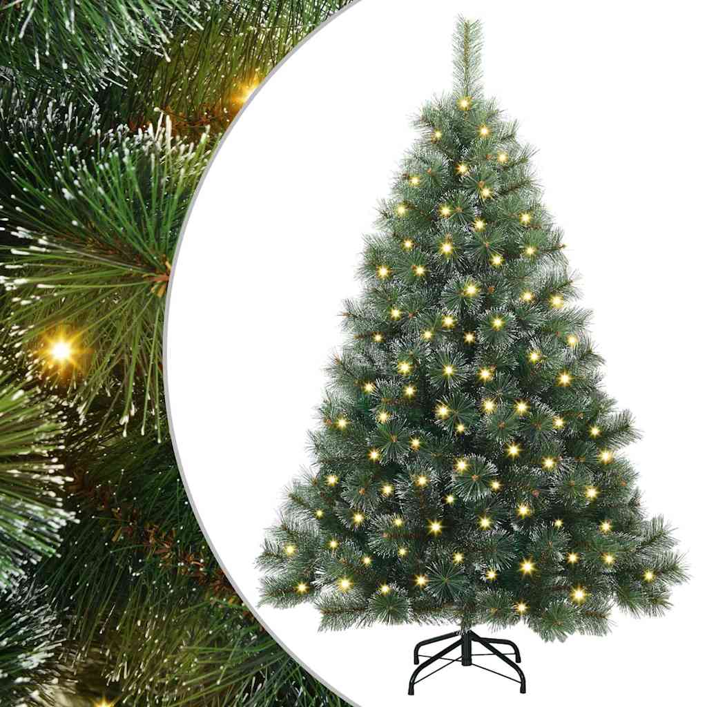 vidaXL Artificial Christmas Tree with 150 LEDs Green 150 cm PE and PVC - 52381