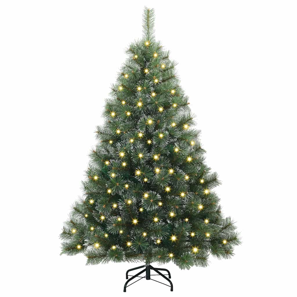 vidaXL Artificial Christmas Tree with 150 LEDs Green 150 cm PE and PVC - 52381