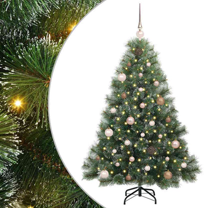 vidaXL Artificial Christmas Tree with 150 LEDs Green 150 cm PE and PVC - 52390