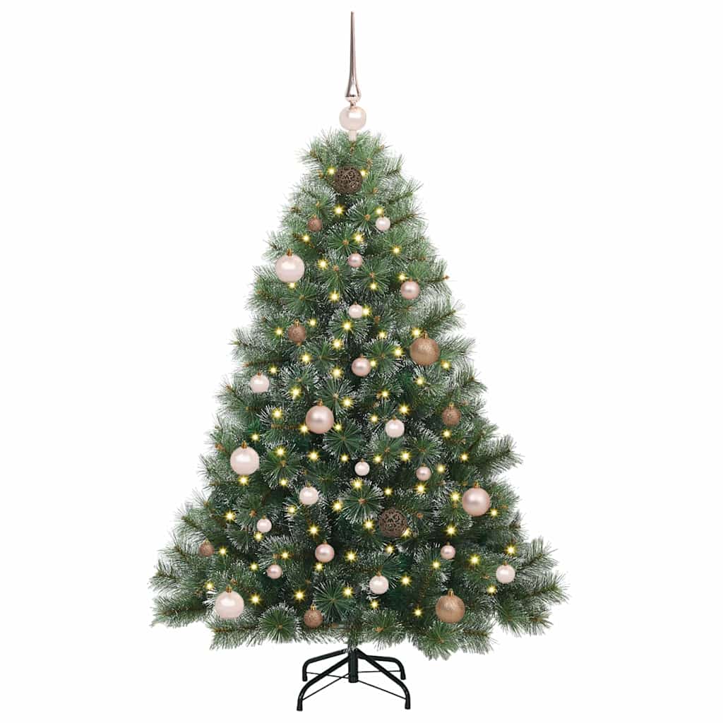 vidaXL Artificial Christmas Tree with 150 LEDs Green 150 cm PE and PVC - 52390