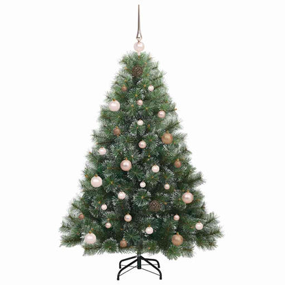 vidaXL Artificial Christmas Tree with 150 LEDs Green 150 cm PE and PVC - 52390