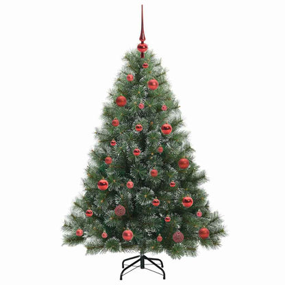 vidaXL Artificial Christmas Tree with 150 LEDs Green 150 cm PE and PVC - 52392