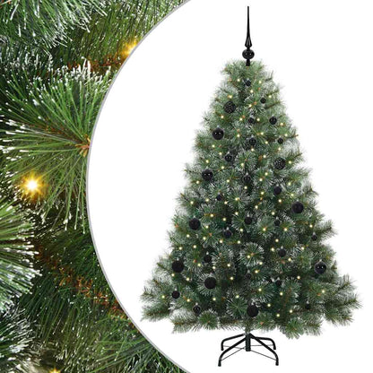 vidaXL Artificial Christmas Tree with 150 LEDs Green 150 cm PE and PVC - 52394