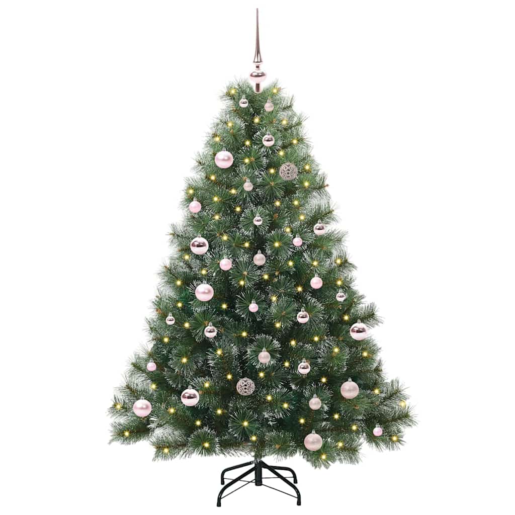 vidaXL Artificial Christmas Tree with 150 LEDs Green 150 cm PE and PVC - 52401