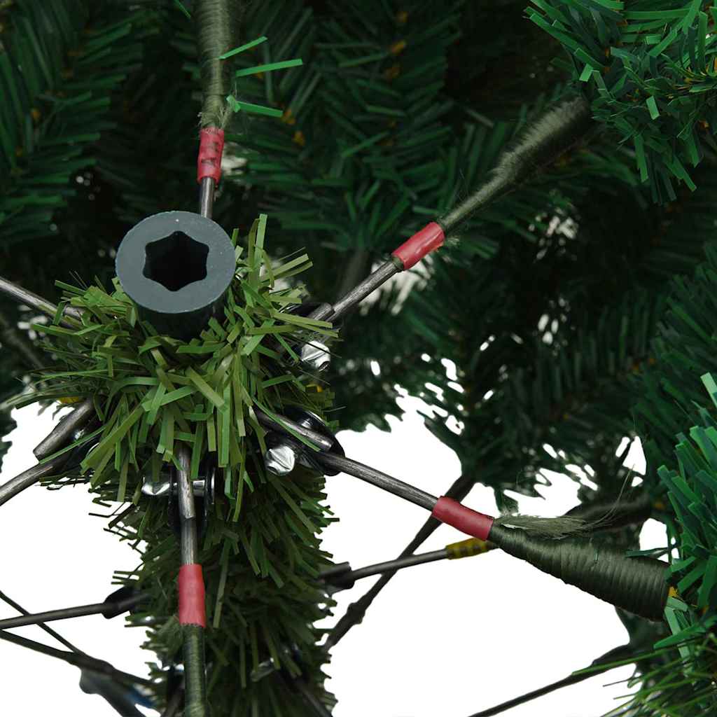 vidaXL Artificial Christmas Tree with 150 LEDs Green 150 cm PE and PVC - 52405
