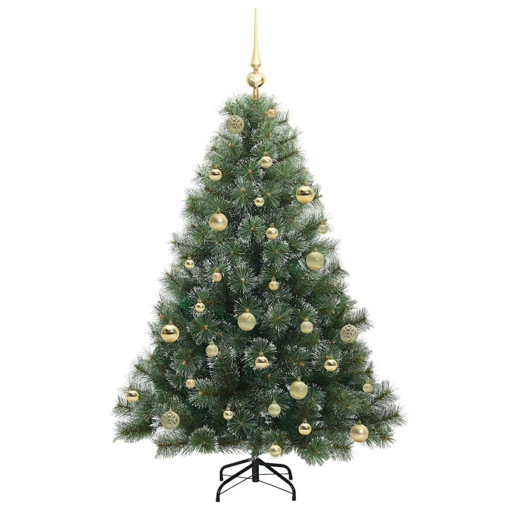 vidaXL Artificial Christmas Tree with 150 LEDs Green 150 cm PE and PVC - 52405