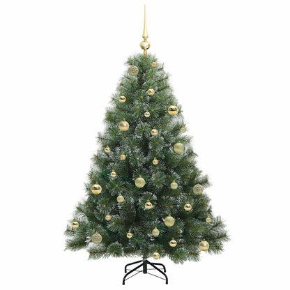 vidaXL Artificial Christmas Tree with 150 LEDs Green 150 cm PE and PVC - 52405
