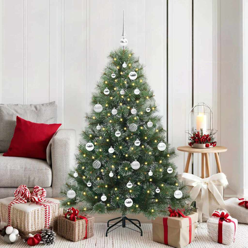 vidaXL Artificial Christmas Tree with 150 LEDs Green 150 cm PE and PVC - 52412