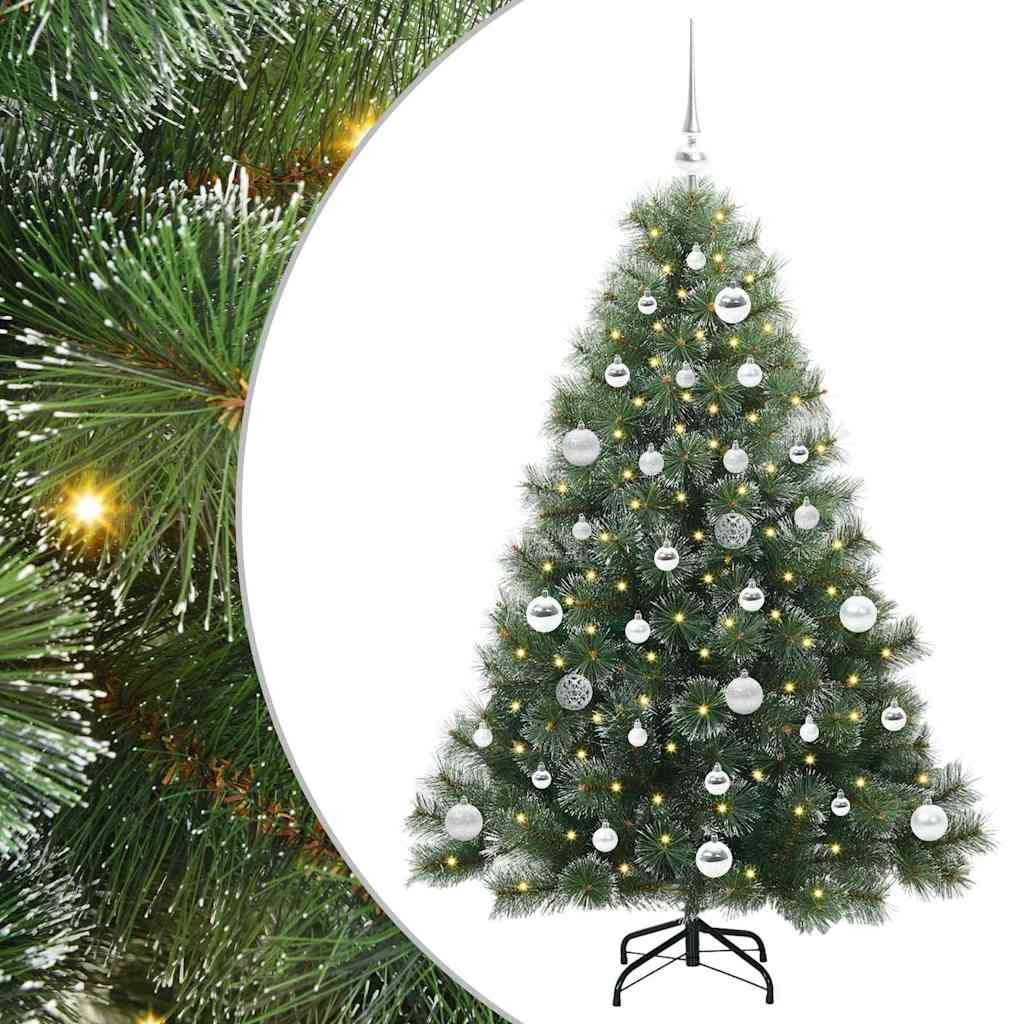 vidaXL Artificial Christmas Tree with 150 LEDs Green 150 cm PE and PVC - 52412