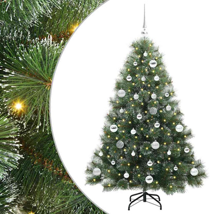 vidaXL Artificial Christmas Tree with 150 LEDs Green 150 cm PE and PVC - 52412