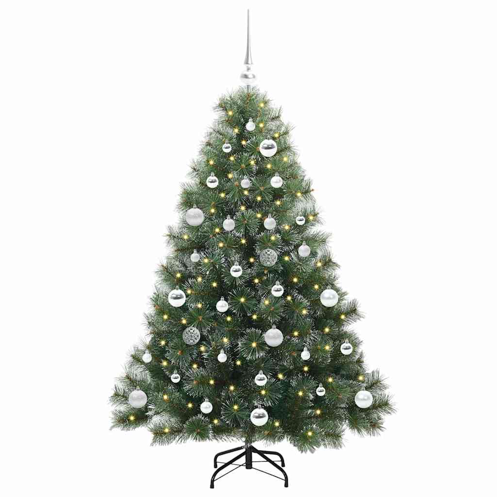 vidaXL Artificial Christmas Tree with 150 LEDs Green 150 cm PE and PVC - 52412
