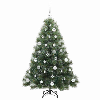 vidaXL Artificial Christmas Tree with 150 LEDs Green 150 cm PE and PVC - 52412