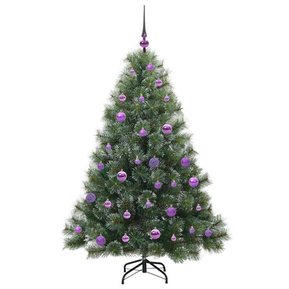 vidaXL Artificial Christmas Tree with 150 LEDs Green 150 cm PE and PVC - 52413