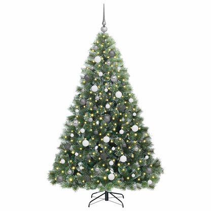 vidaXL Artificial Christmas Tree with 300 LEDs Green 180 cm PE and PVC - 52448