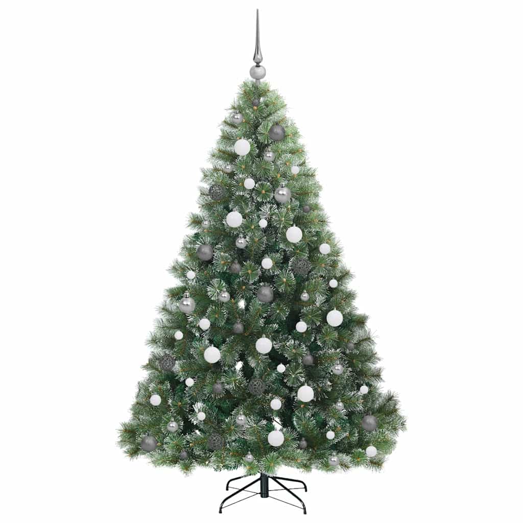 vidaXL Artificial Christmas Tree with 300 LEDs Green 180 cm PE and PVC - 52448
