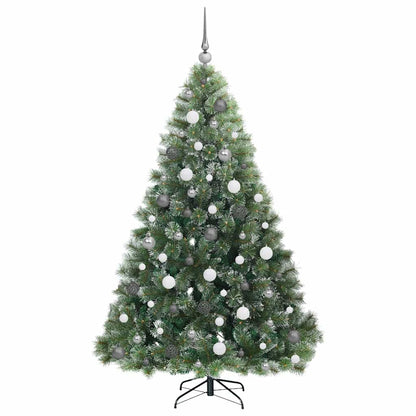 vidaXL Artificial Christmas Tree with 300 LEDs Green 180 cm PE and PVC - 52448