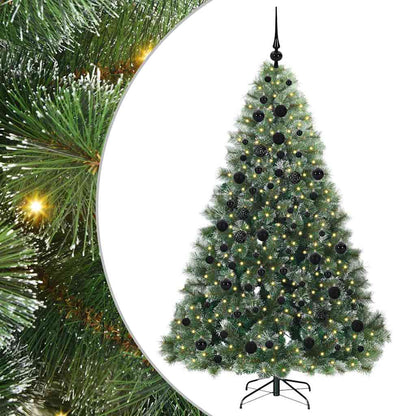 vidaXL Artificial Christmas Tree with 300 LEDs Green 180 cm PE and PVC - 52461