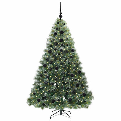 vidaXL Artificial Christmas Tree with 300 LEDs Green 180 cm PE and PVC - 52461