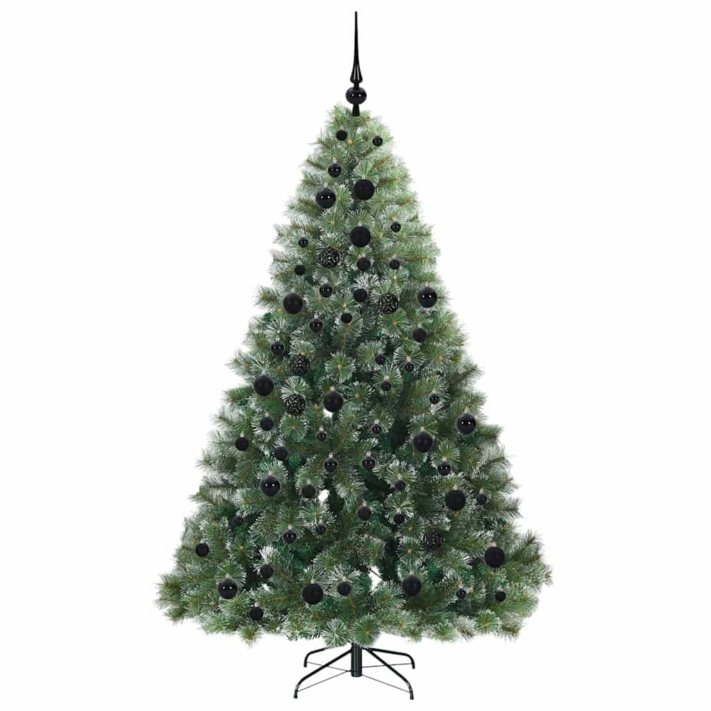vidaXL Artificial Christmas Tree with 300 LEDs Green 180 cm PE and PVC - 52461