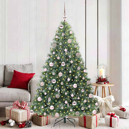 vidaXL Artificial Christmas Tree with 300 LEDs Green 180 cm PE and PVC - 52468