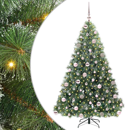 vidaXL Artificial Christmas Tree with 300 LEDs Green 180 cm PE and PVC - 52468
