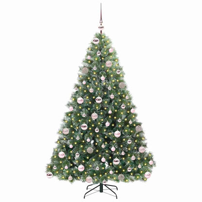 vidaXL Artificial Christmas Tree with 300 LEDs Green 180 cm PE and PVC - 52468