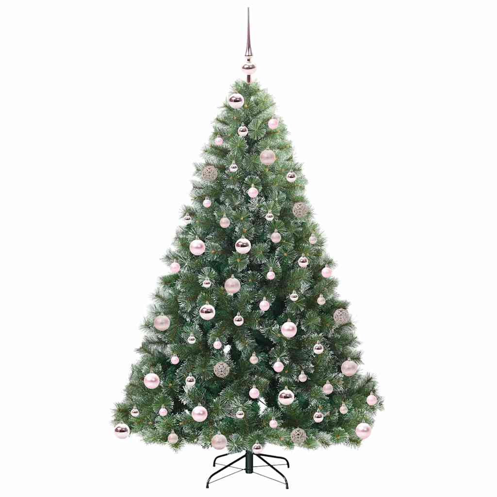vidaXL Artificial Christmas Tree with 300 LEDs Green 180 cm PE and PVC - 52468