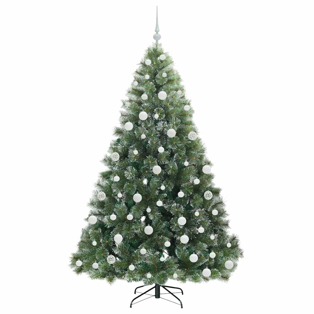 vidaXL Artificial Christmas Tree with 300 LEDs Green 180 cm PE and PVC - 52473