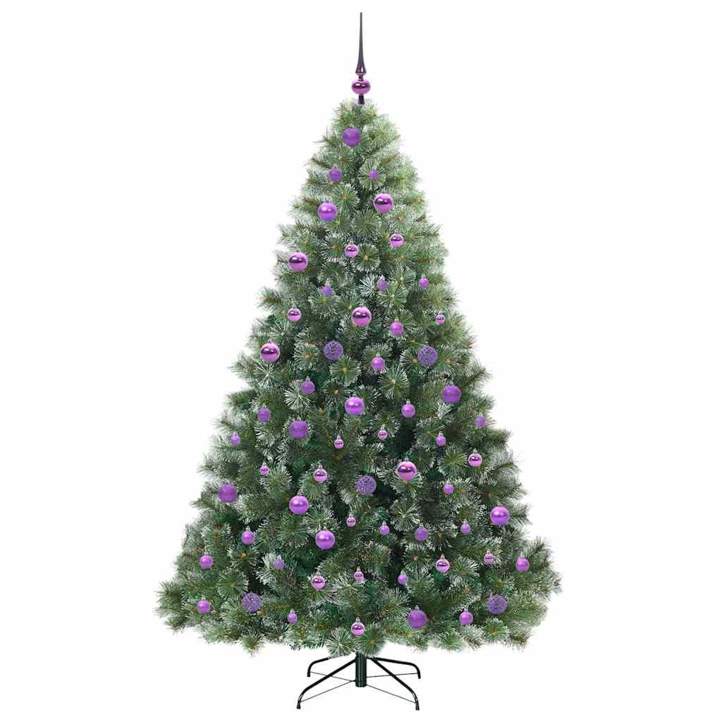 vidaXL Artificial Christmas Tree with 300 LEDs Green 180 cm PE and PVC - 52478