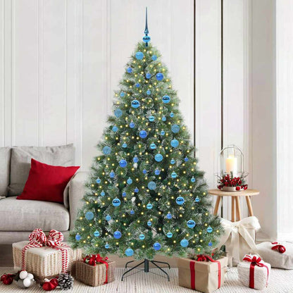 vidaXL Artificial Christmas Tree with 300 LEDs Green 180 cm PE and PVC - 52491
