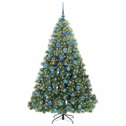 vidaXL Artificial Christmas Tree with 300 LEDs Green 180 cm PE and PVC - 52491