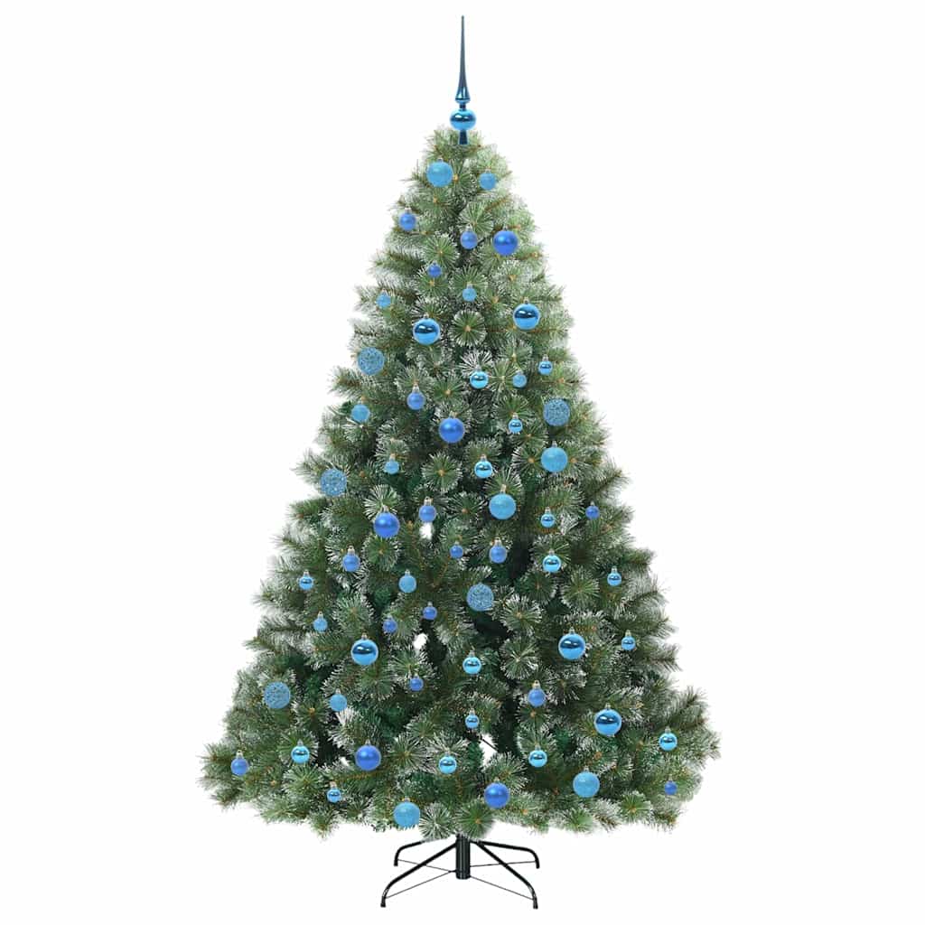 vidaXL Artificial Christmas Tree with 300 LEDs Green 180 cm PE and PVC - 52491