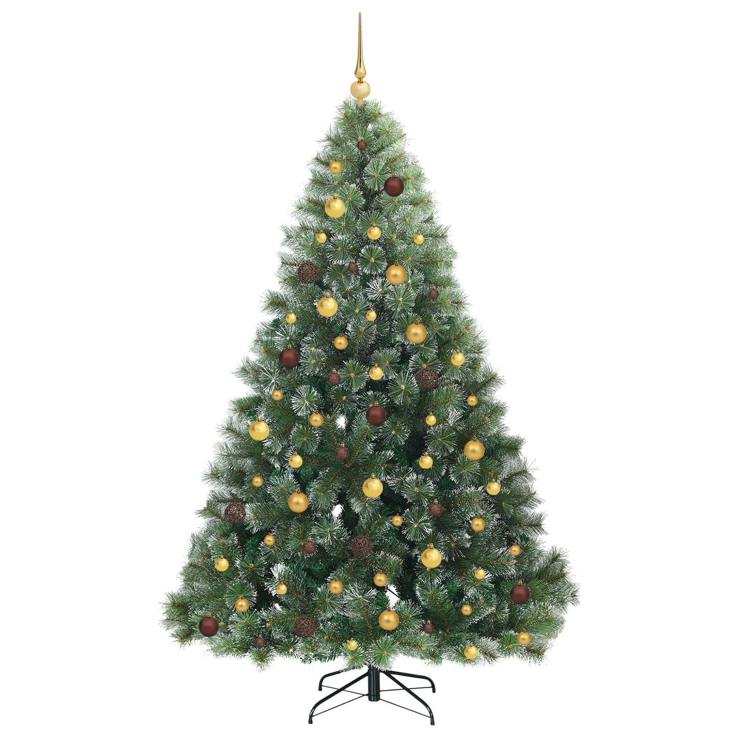 vidaXL Artificial Christmas Tree with 300 LEDs Green 210 cm PE and PVC - 52507