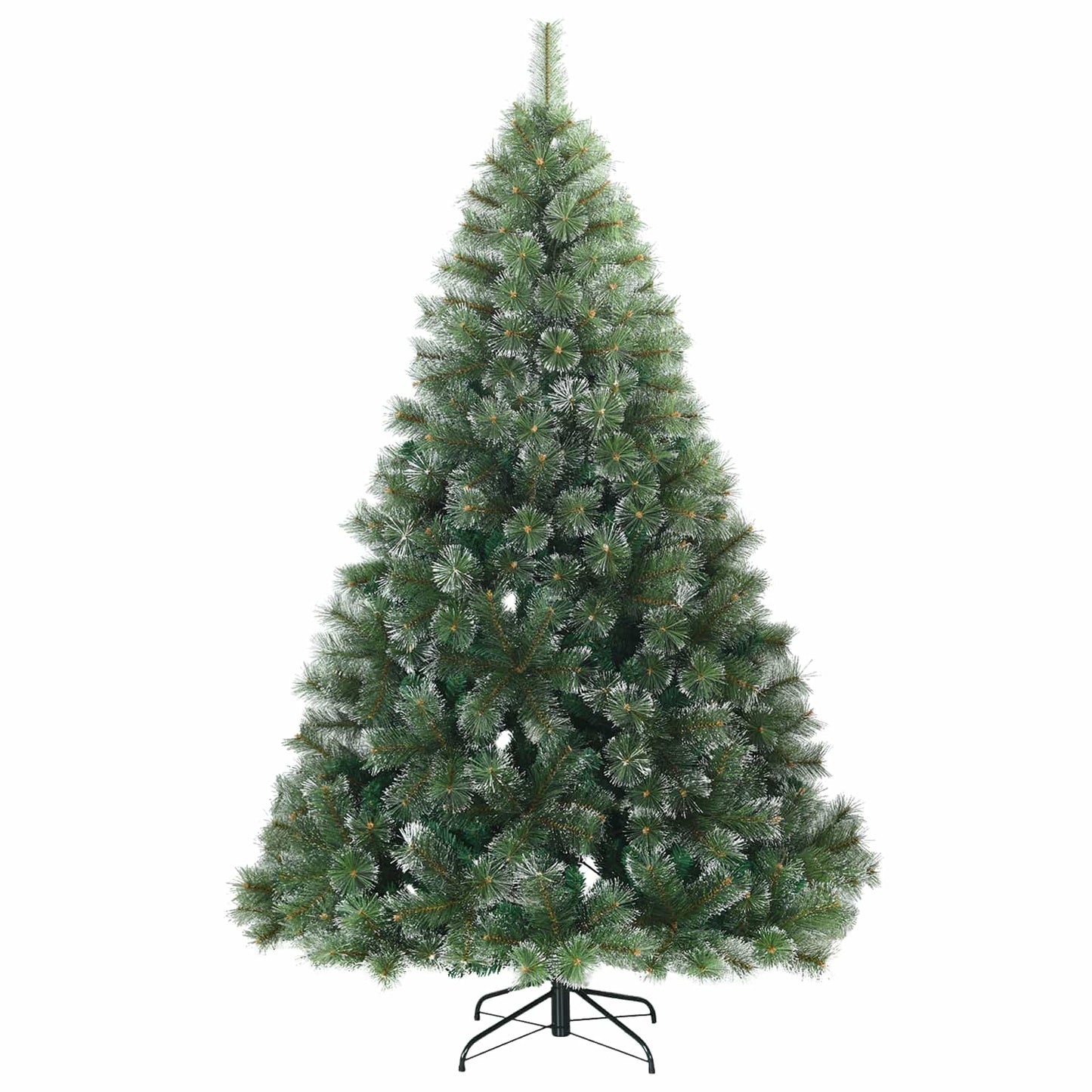 vidaXL Artificial Christmas Tree with 300 LEDs Green 210 cm PE and PVC - 52507