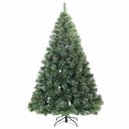 vidaXL Artificial Christmas Tree with 300 LEDs Green 210 cm PE and PVC - 52507